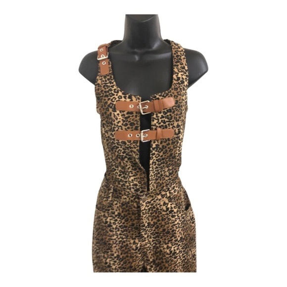 Cheetah‎ animal print khaki twill look rodeo style jeans pants size Medium new - Picture 9 of 16